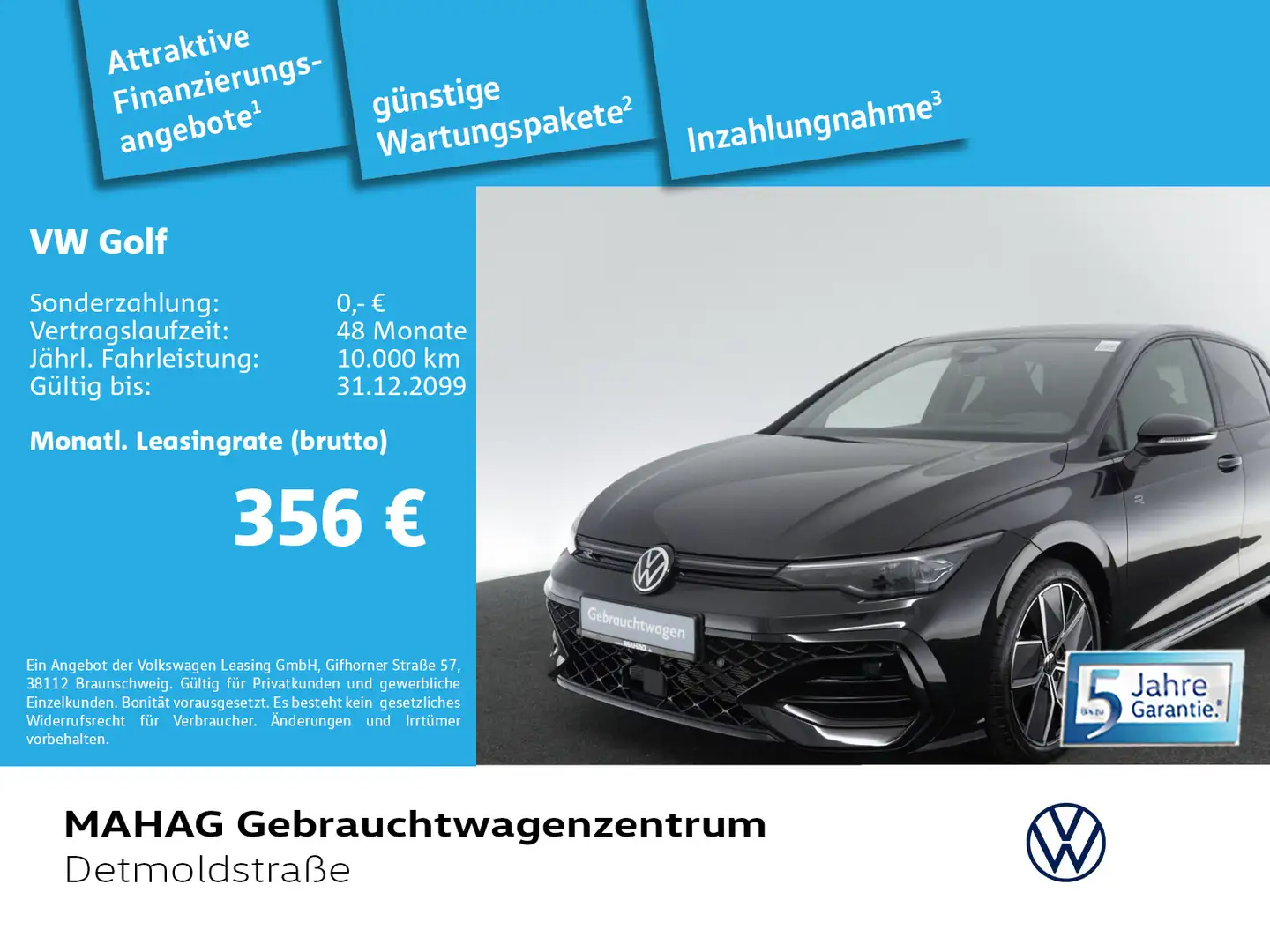 Volkswagen Golf VIII 1.5 eTSI R-Line BlackStyle Navi IQ.Lig Schwarz - 1