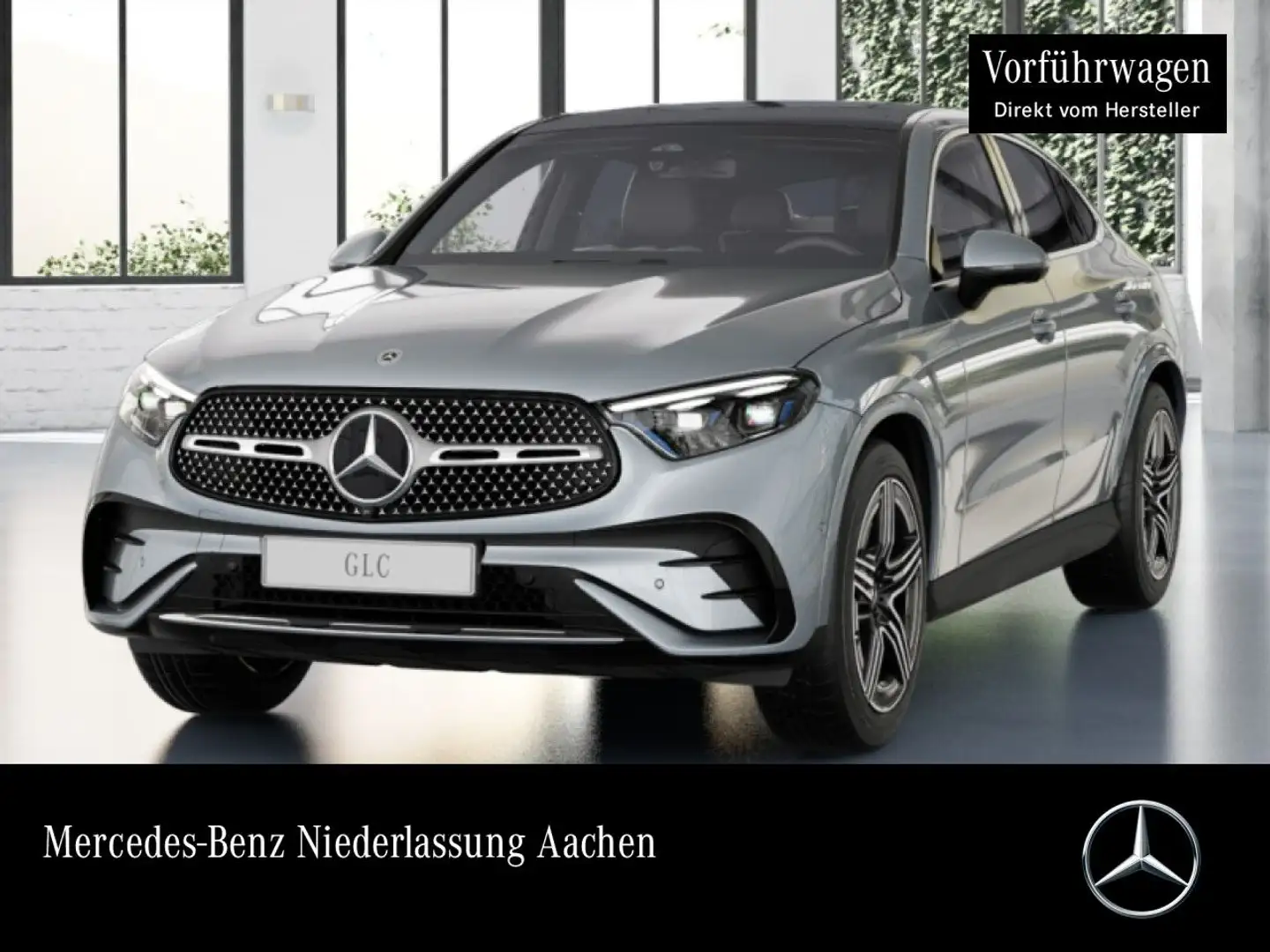 Mercedes-Benz GLC 200 4M AMG+PANO+360+AHK+TOTW+KEYLESS+9G Silber - 1