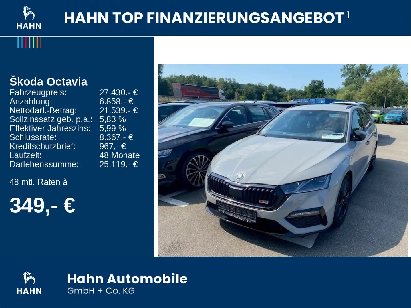 Skoda Octavia Combi 2.0 TSI RS LED SmartLink Bluetooth Grau - 2