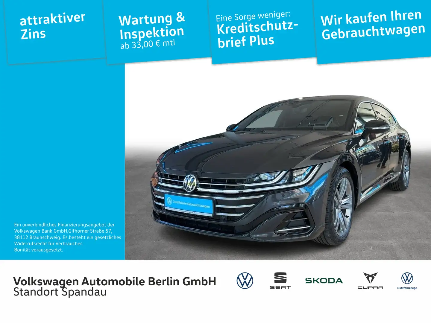 Volkswagen Arteon 2.0 TDI R-Line DSG Navi LE Gris - 1