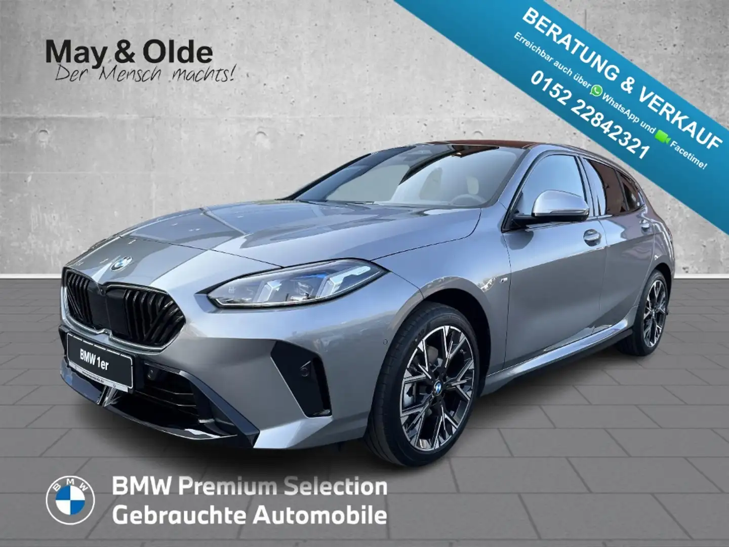 BMW 118 d M Sport HUD 360° ACC 18'' Adapt. LED Grau - 1