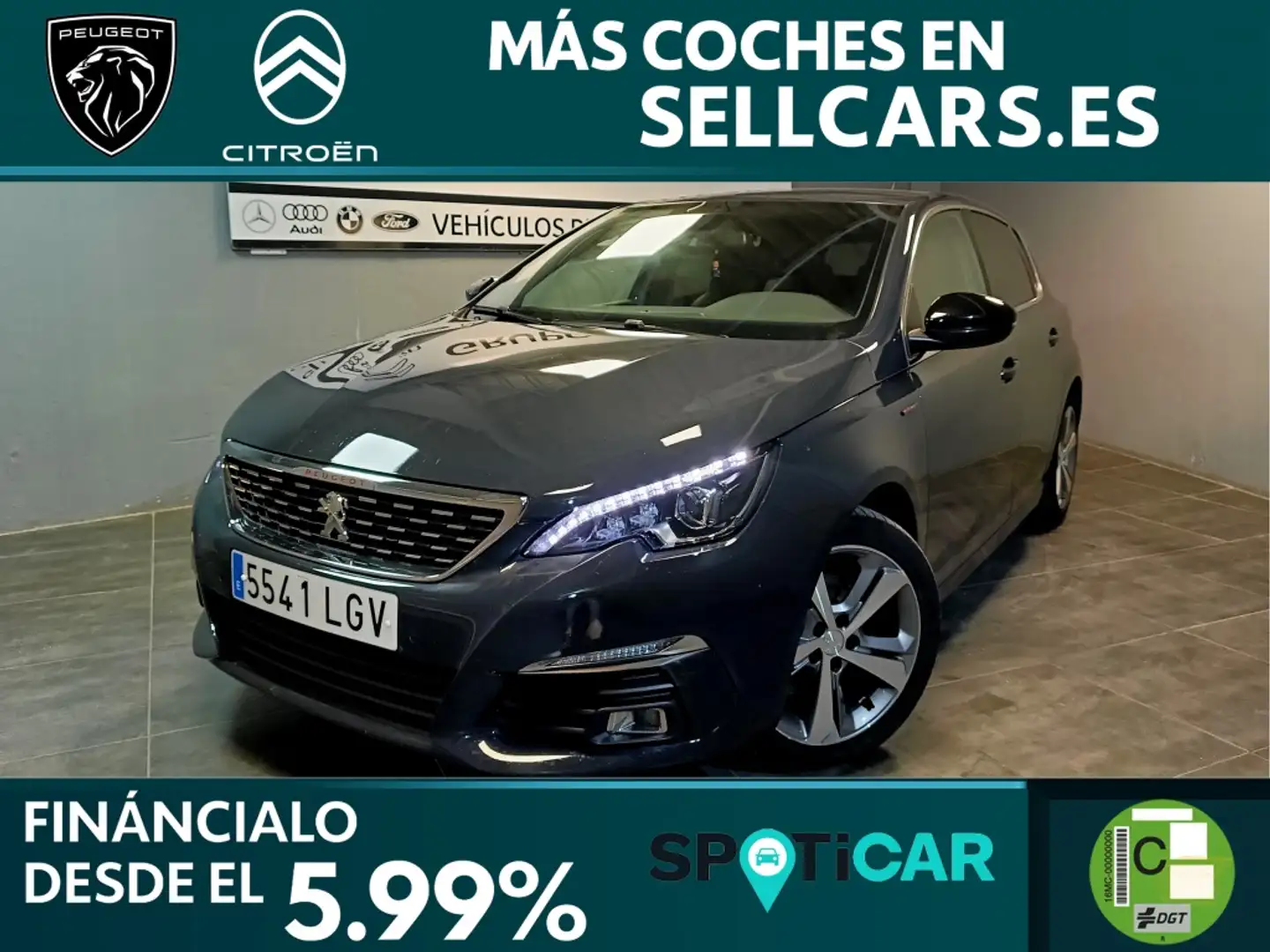 Peugeot 308 1.5BlueHDi S&S GT Line 130 Gris - 1