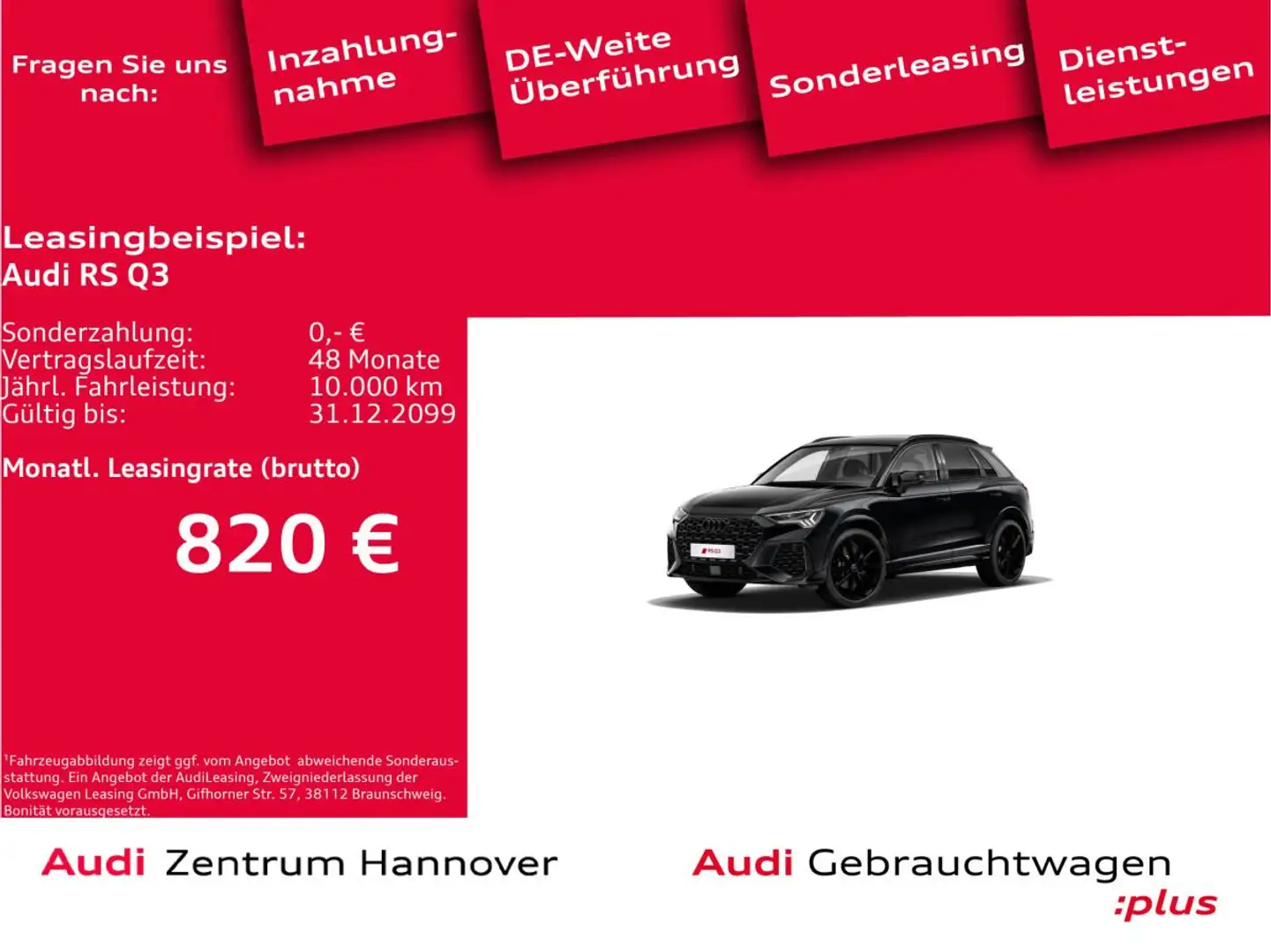Audi RS Q3 2.5 TFSI AHK Matrix Memory Kamera Schwarz - 1