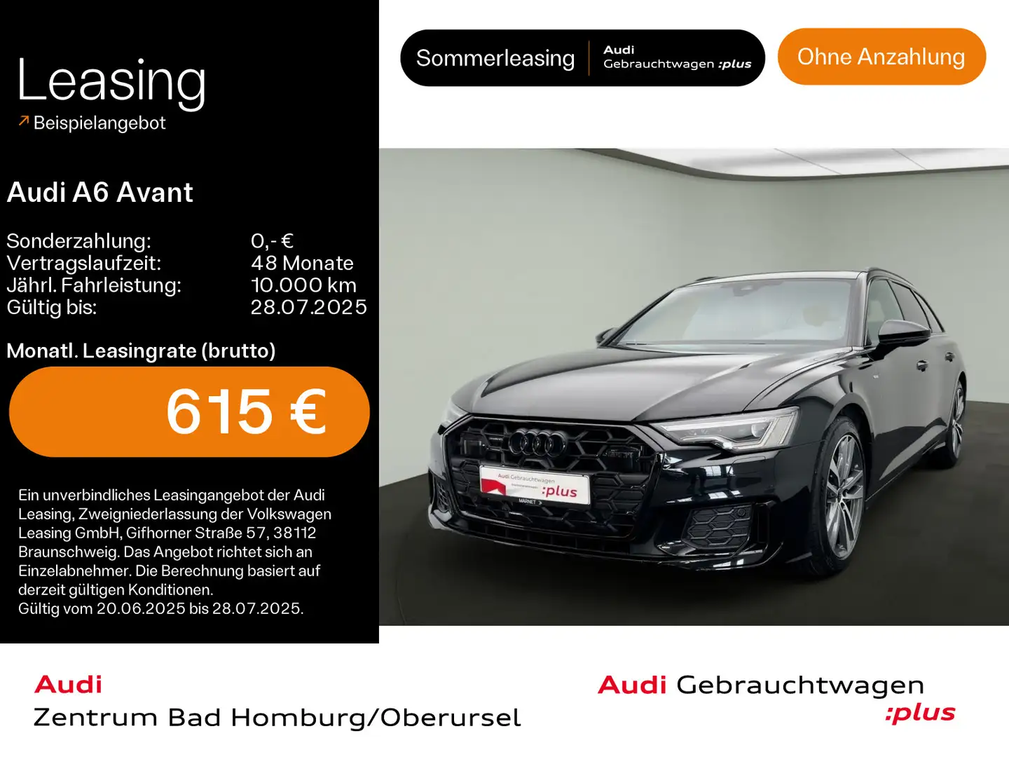 Audi A6 Design 50 TDI quattro S line*Navi*Matri Schwarz - 1