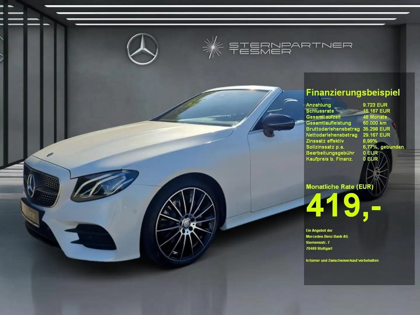 Mercedes-Benz E 200 4M +AMG+Night+Sportausp.+KAMERA+WIDE+360° Weiß - 1