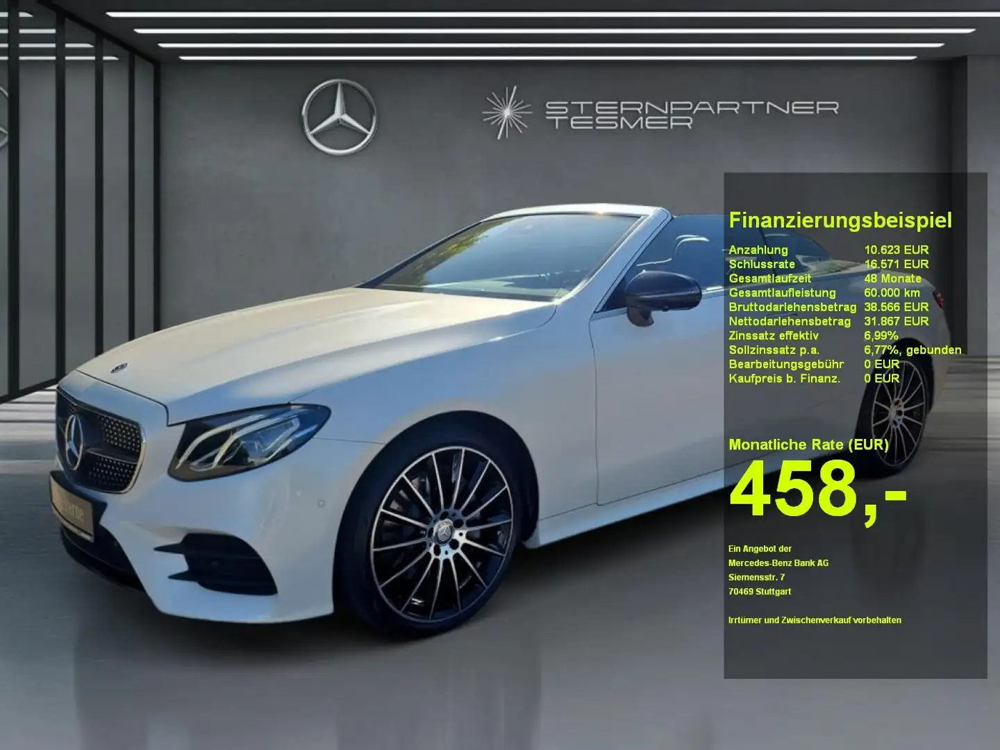 Mercedes-Benz E 200 4M +AMG+Night+Sportausp.+KAMERA+WIDE+360° Weiß - 1