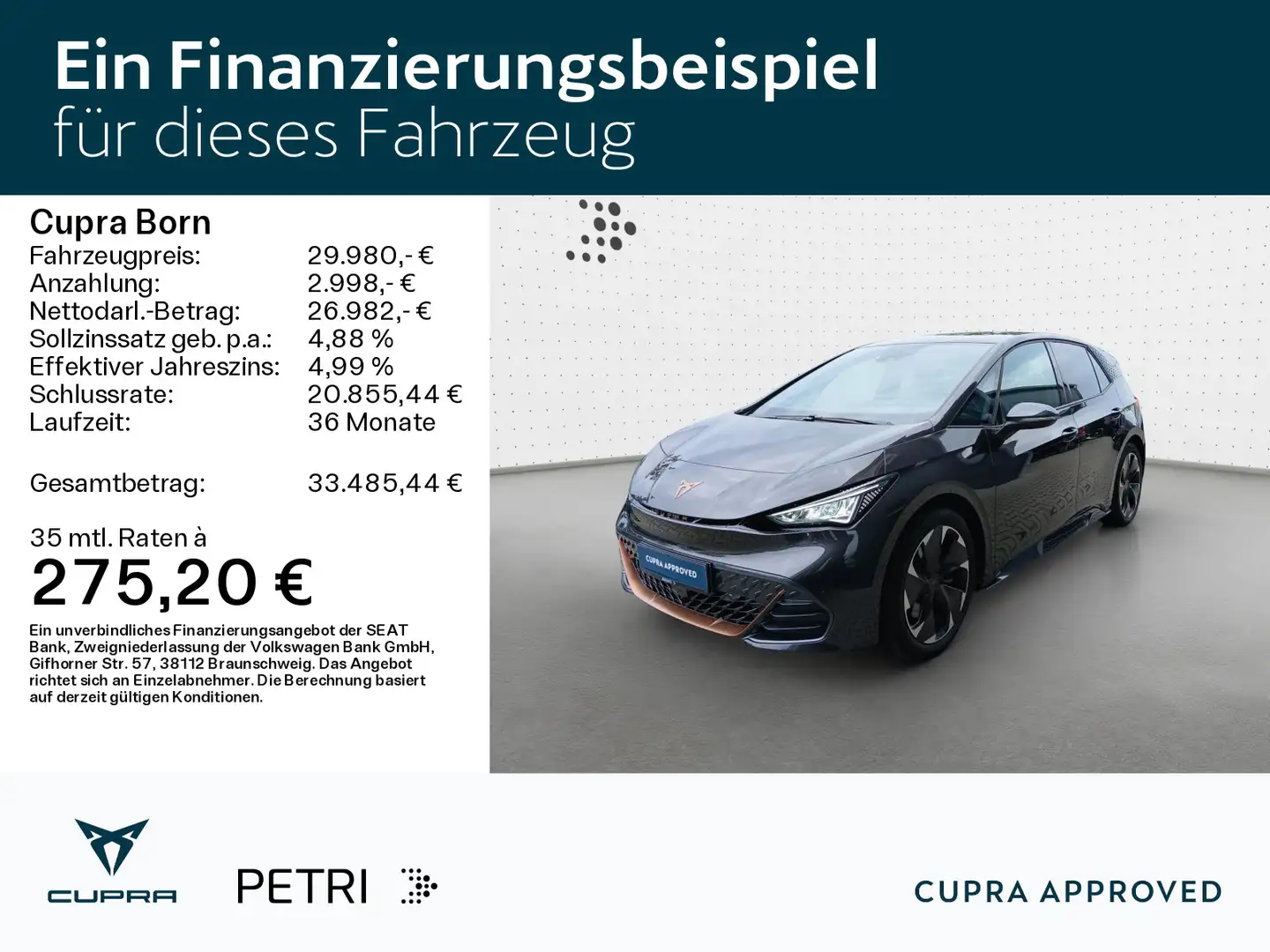 CUPRA Born *NAVI*360*SHZ*ACC*LED*Privacy*Keyless* Gris - 2