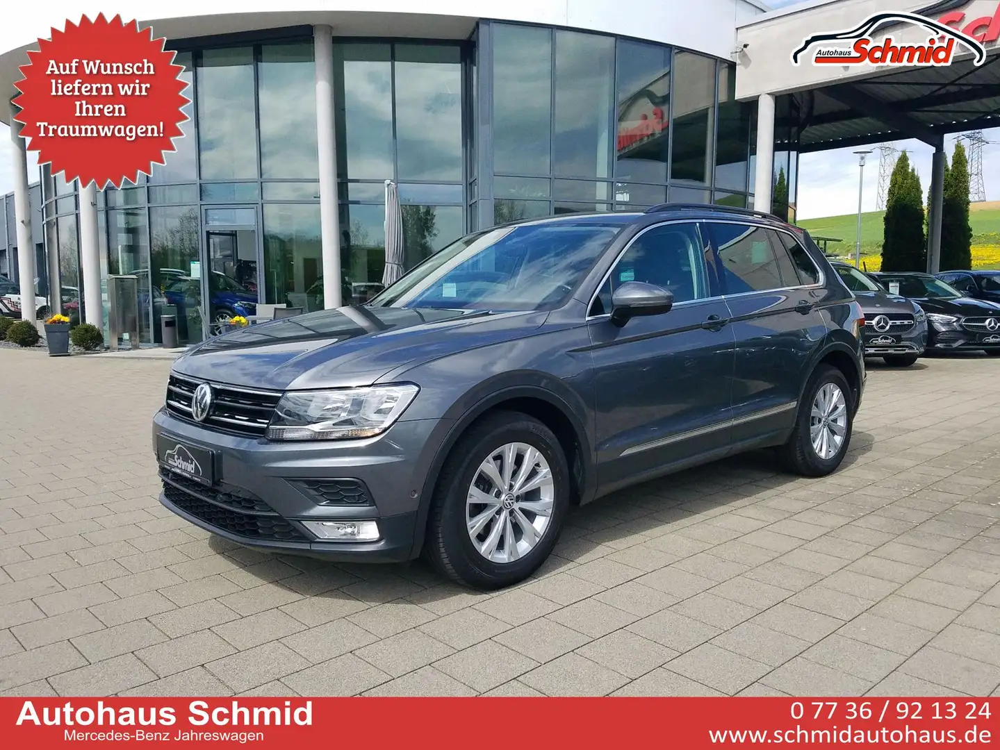 Volkswagen Tiguan 1,4 TSI Comfortline AHK schwenkbar, Kamera, ACC... Gris - 1