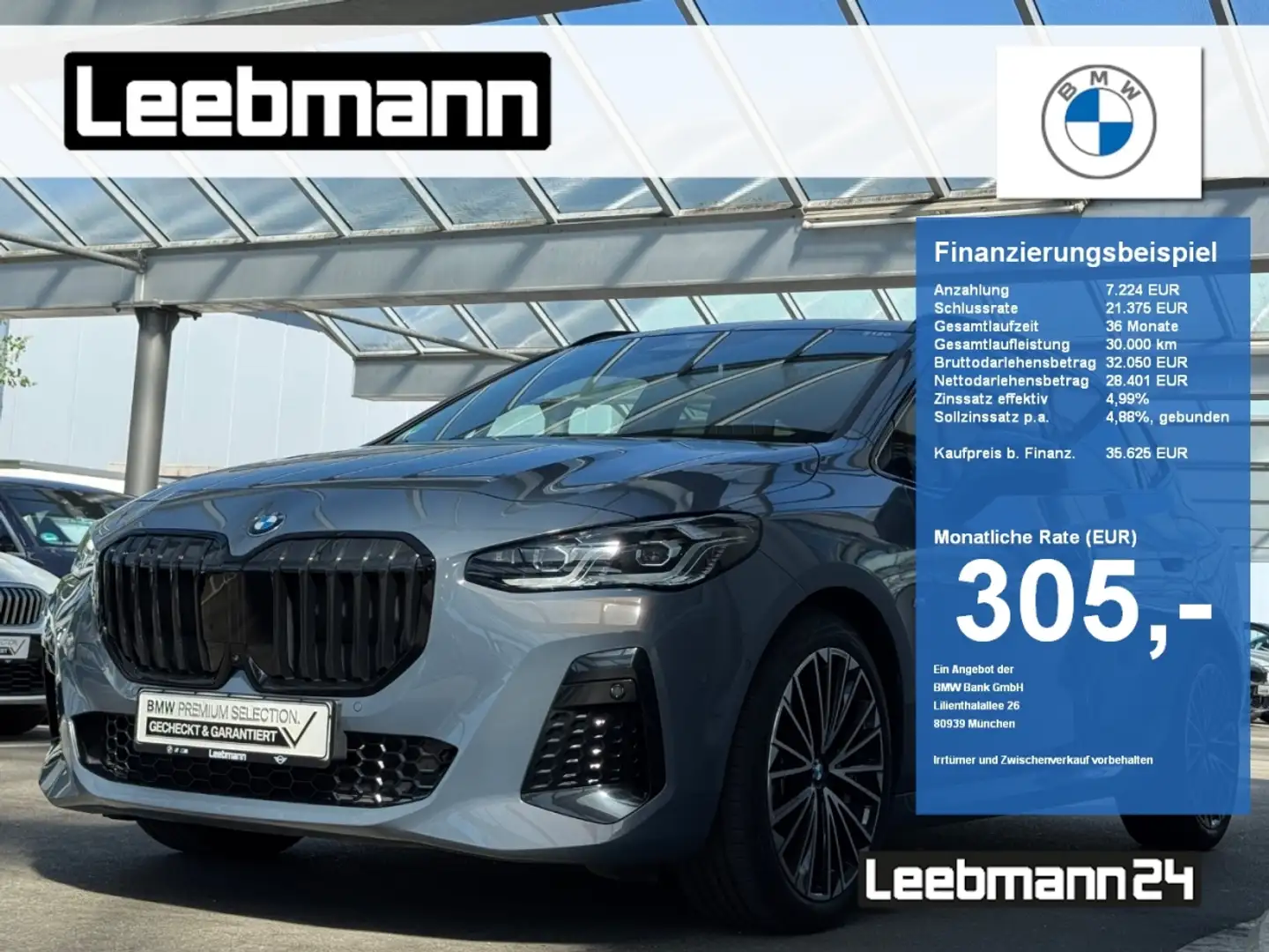 BMW 223 i xD. Active Tourer M-Sport 2 JAHRE GARANTIE Grijs - 1