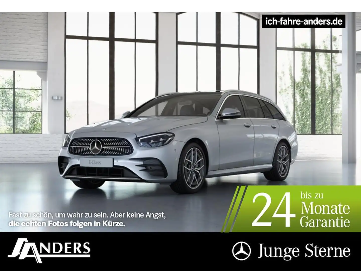 Mercedes-Benz E 300 d 4M T AMG+MBUX+Pano+AHK+LED+360°+EASY-P. Silber - 1