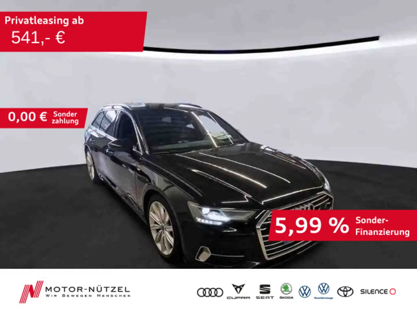 Audi A6 45 TDI QU S-TR S-LINE 5JG+LEDER+NAV+HuD Schwarz - 1