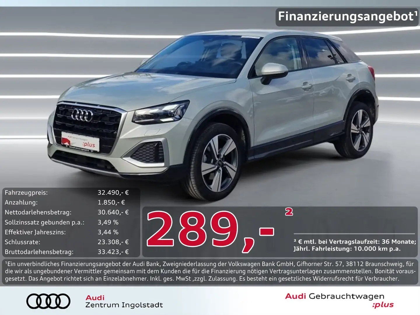 Audi Q2 35 TDI MATRIX NAVI+ AHK 18" ACC Advanced Silber - 1