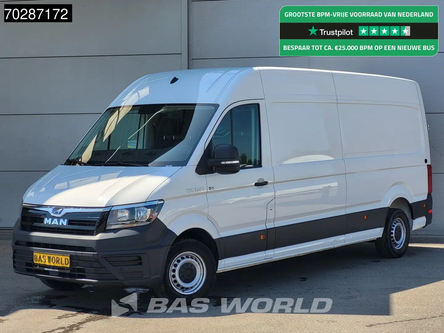 MAN TGE 3.140 L4H3 Trekhaak Airco Cruise Camera Parkeersen Wit - 1