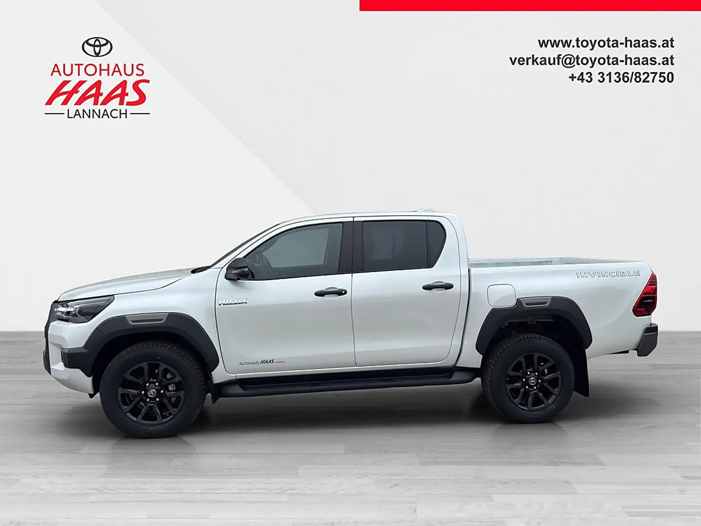 Toyota Hilux DK Invincible 4WD 2,8 D-4D MHEV Aut. Weiß - 2