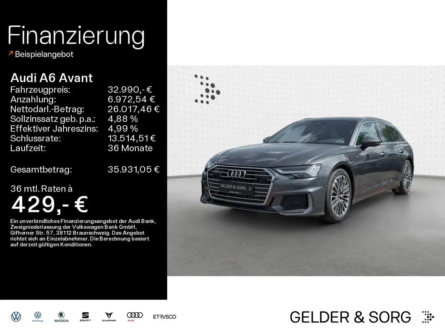 Audi A6 55 TFSI e Sline*Matrix*AHK*HuD*Pano*DAB Gris - 1