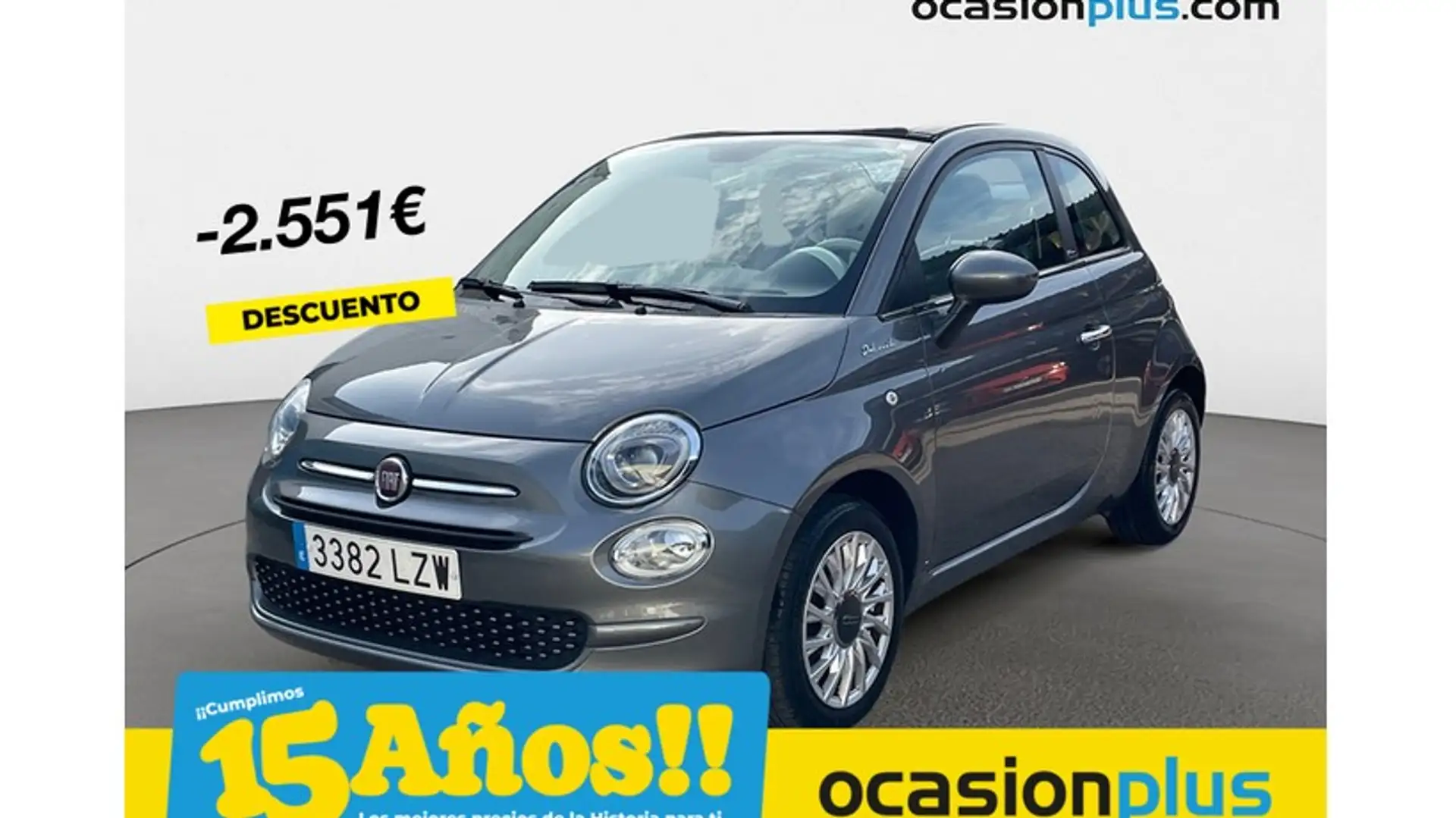 Fiat 500C 1.0 Hybrid Dolcevita 52kW Gris - 1