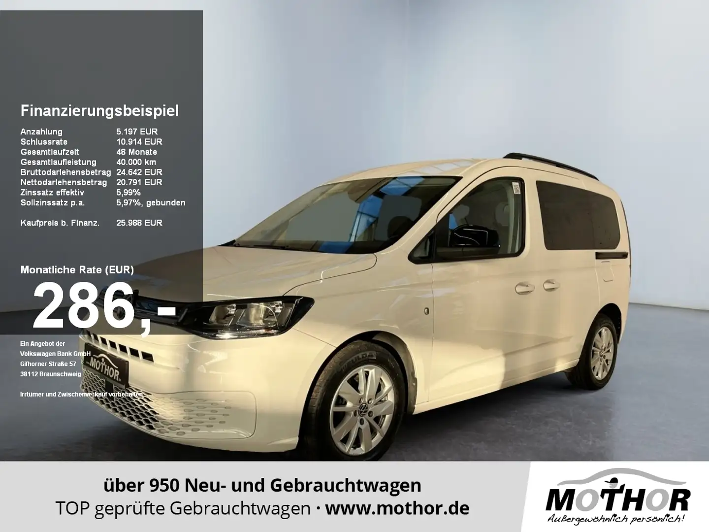 Volkswagen Caddy Life 2.0 TDI DSG Standheizung Einparkhilfe Weiß - 1