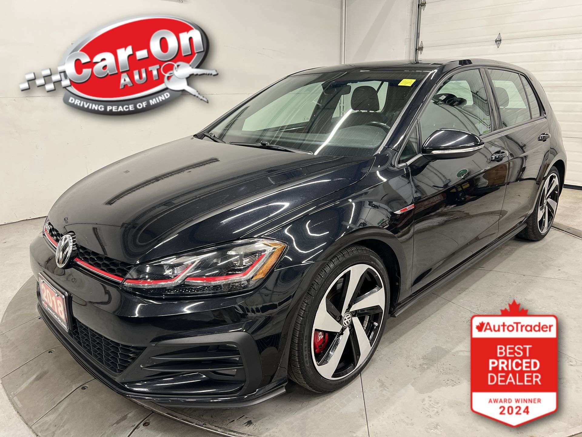 Black 2018 Volkswagen Golf GTI 2.0T Autobahn 4-Door FWD Hatchback Front-Wheel Drive Automatic