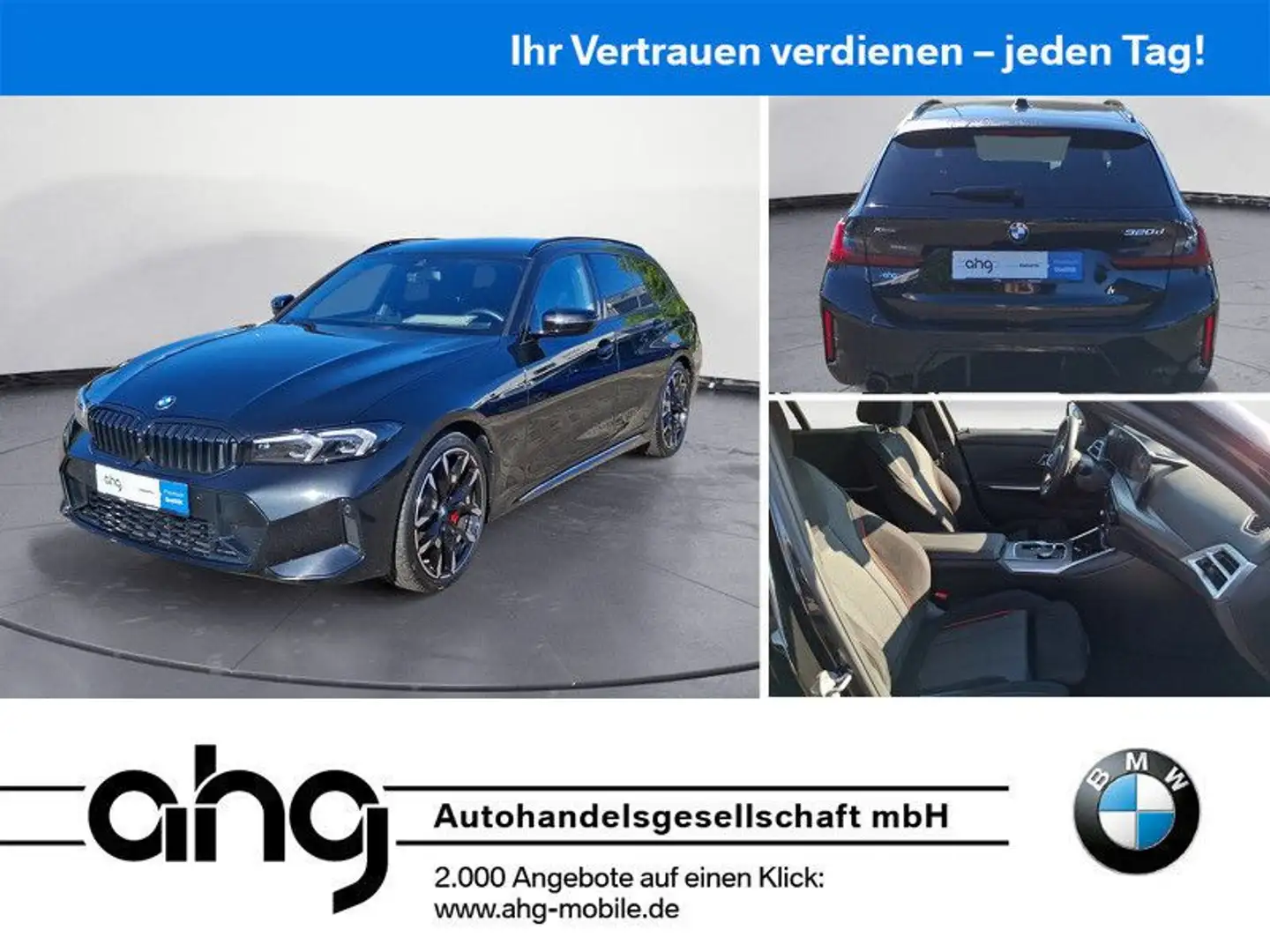 BMW 320 d xDrive Touring Navi Bluetooth PDC MP3 Schn. Schwarz - 1