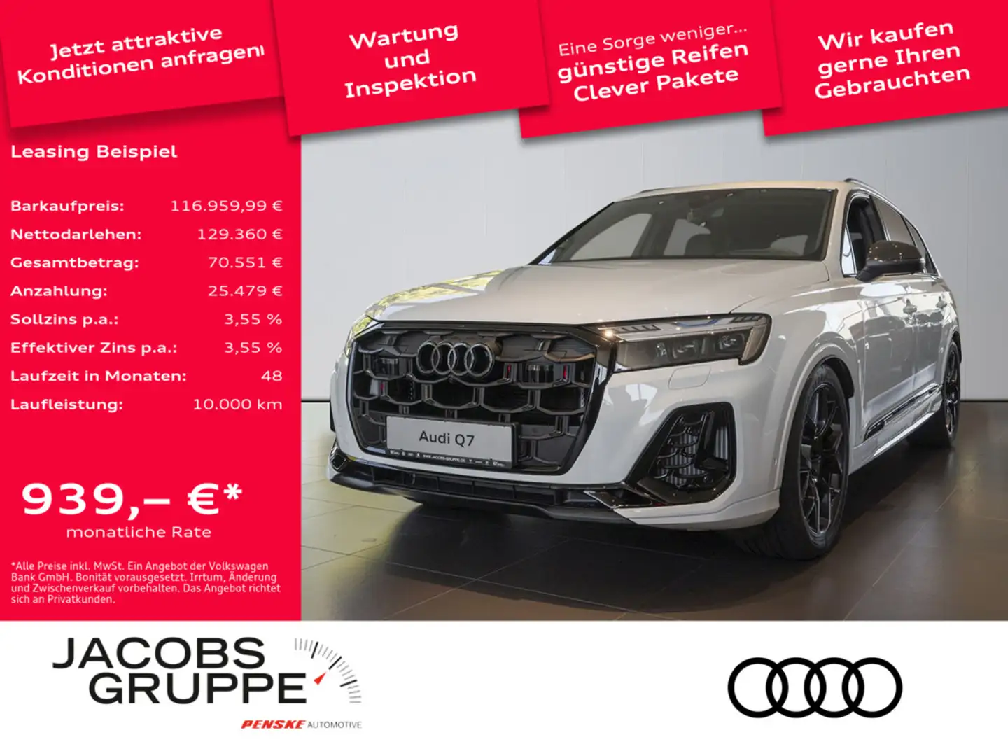 Audi SQ7 SUV TFSI 373507 kWPS tiptronic UPE 144.740,- incl. Bianco - 1