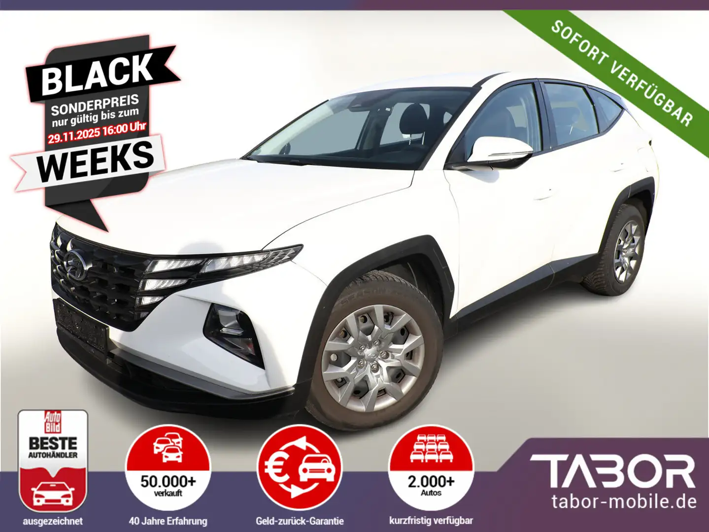 Hyundai TUCSON 1.6 T-GDI 150 Pure Kam LaneAs AppCo Weiß - 1