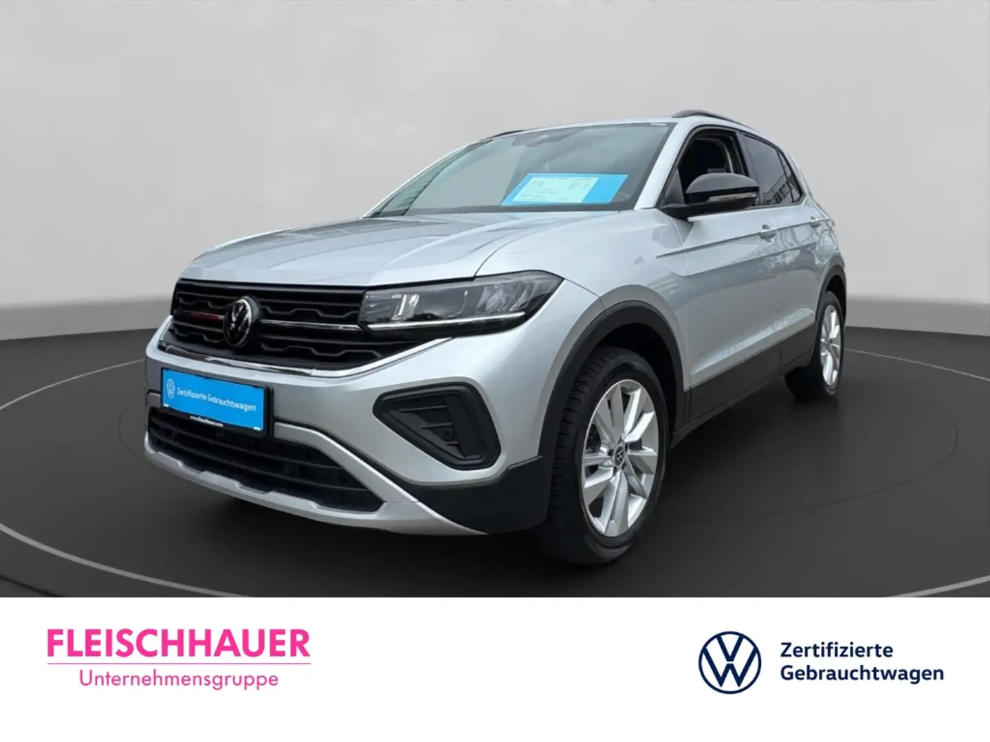 Volkswagen T-Cross 1.0 TSI Goal Life LED+ACC+DC+CARPLAY+RFK+SHZ Silber - 1