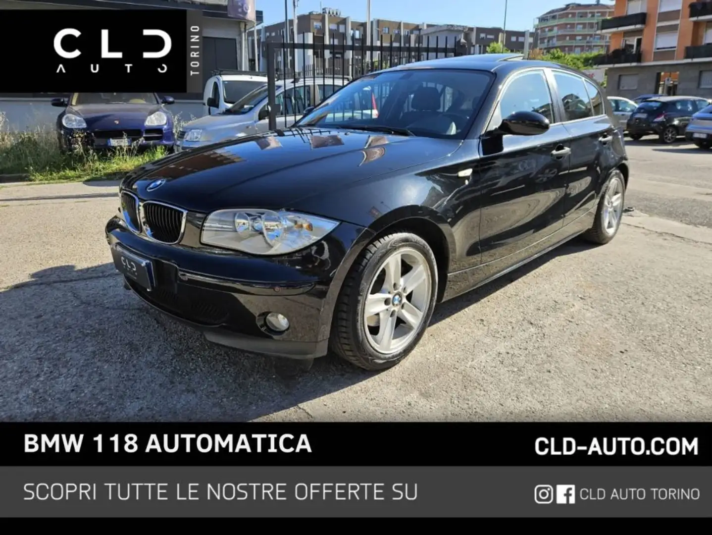 BMW 118 i cat 5 porte AUTOMATICA Nero - 1
