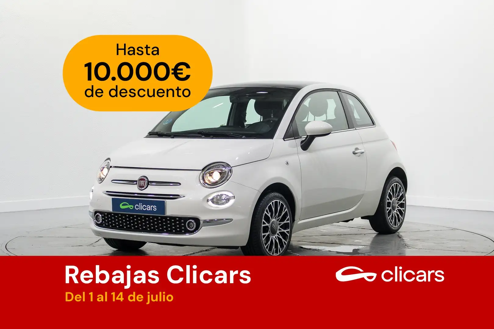 Fiat 500 1.0 Hybrid Monotrim 52kW Wit - 1