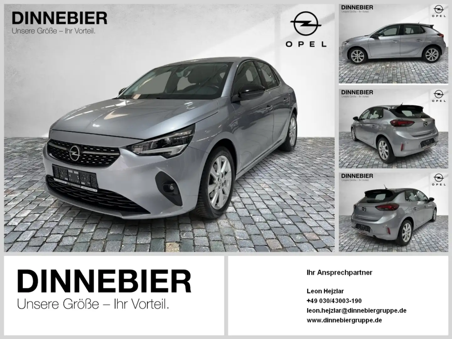 Opel Corsa Elegance 1.2 Navi+Winter-Paket+Matrix Grijs - 1