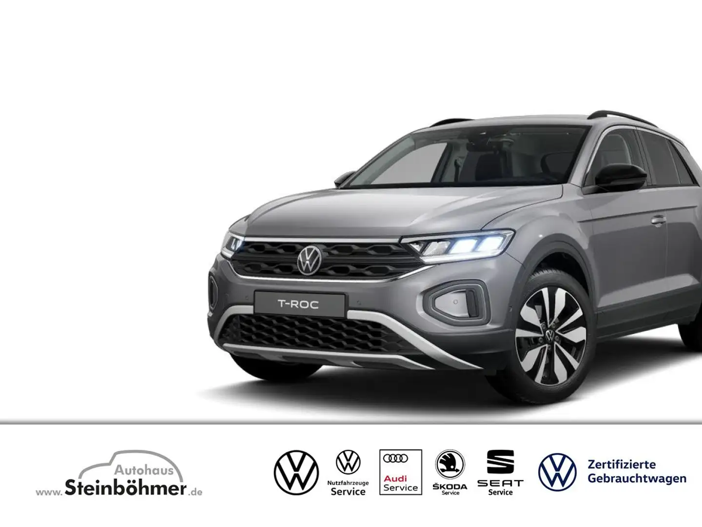 Volkswagen T-Roc GOAL 1.0 TSI RearView Ganzjahresreifen LED Gris - 1
