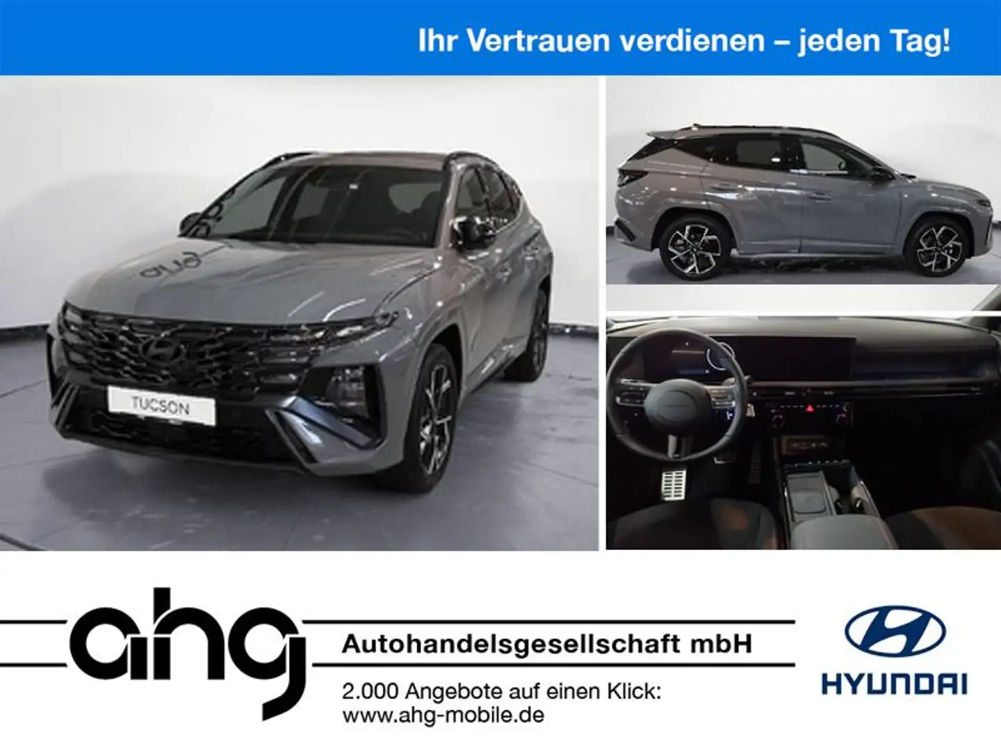 Hyundai TUCSON 1.6 T-GDI 48V N Line DCT Tempom.aktiv Blu Grau - 1