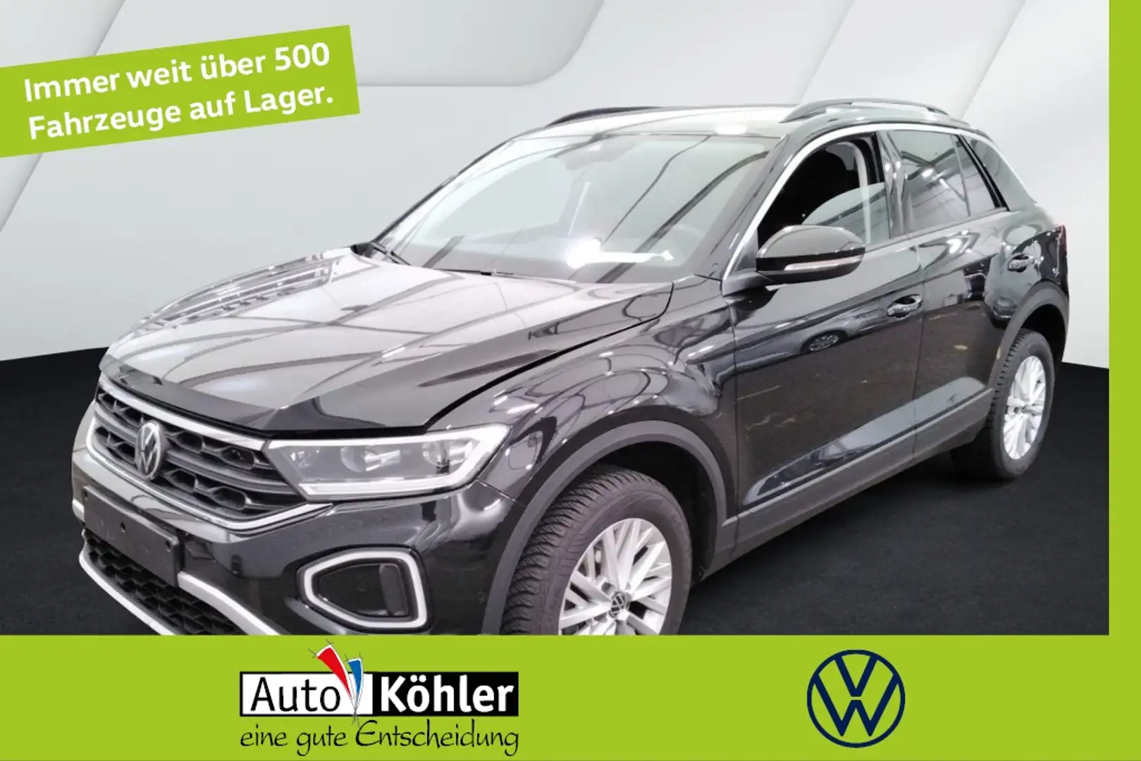 Volkswagen T-Roc Life TSi Black+CarPlay+LED+Navi+Virt+PDC Schwarz - 1