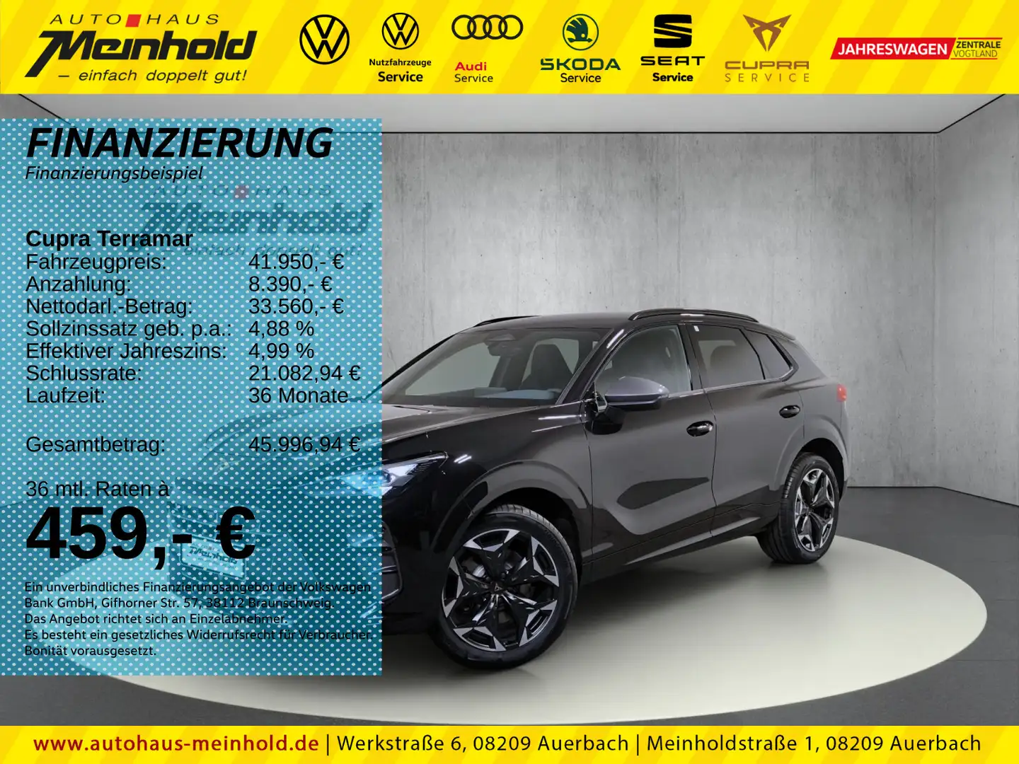 CUPRA Terramar 2.0 TSI VZ DSG 4x4, AHK, Kamera, ACC Noir - 1