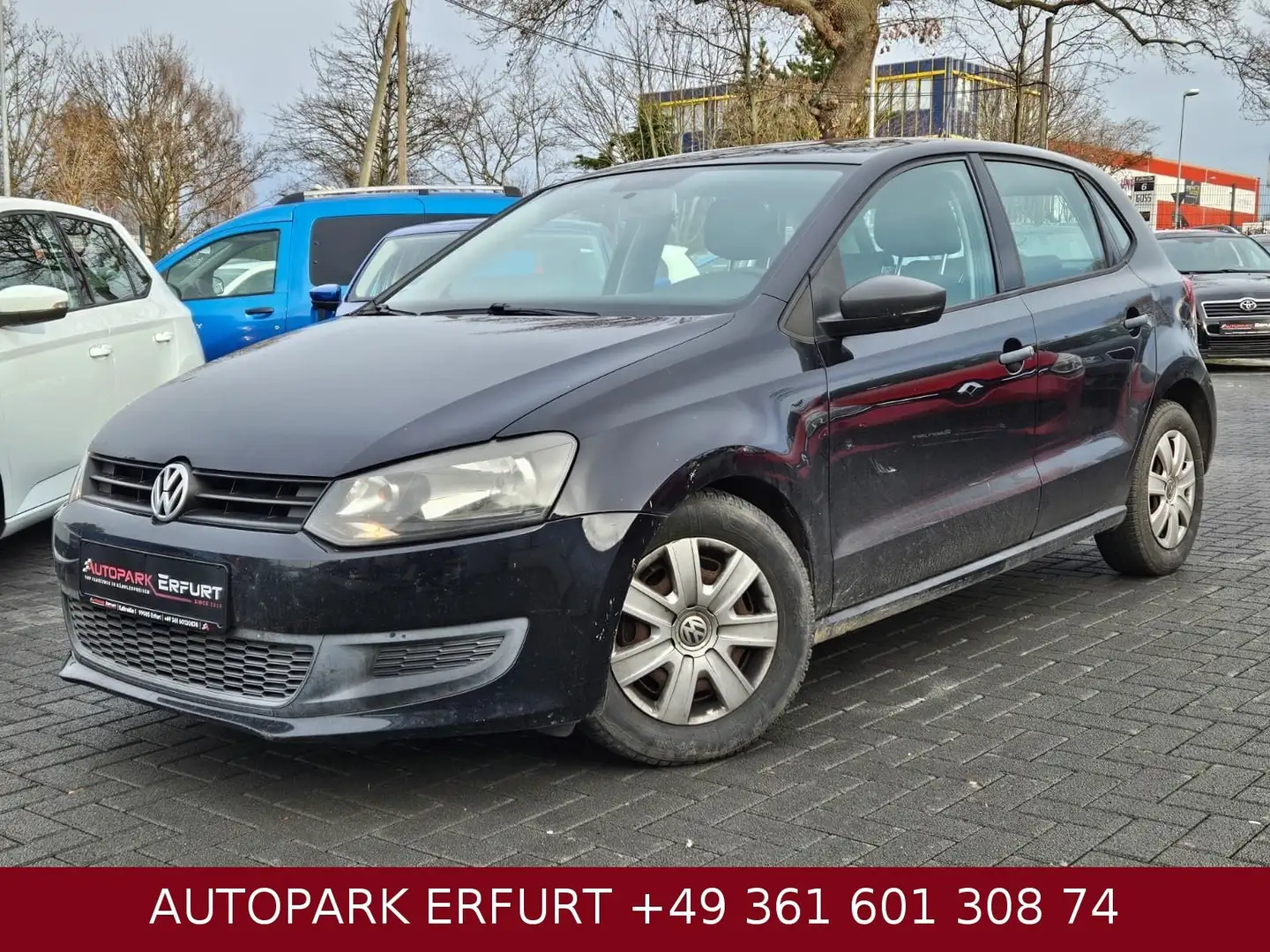 Volkswagen Polo V Trendline*Klima*Navi*Phone*TÜV+SERV+GARAN Negru - 1