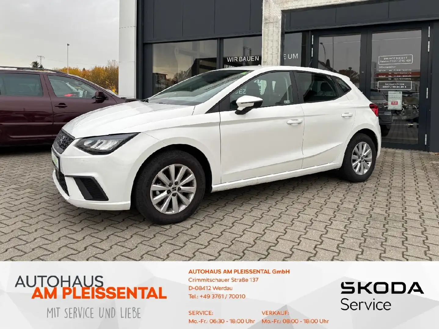 SEAT Ibiza Ibiza 1.0 TSI *Klima*Sitzh.*CarPlay*Android*Digit. Weiß - 1