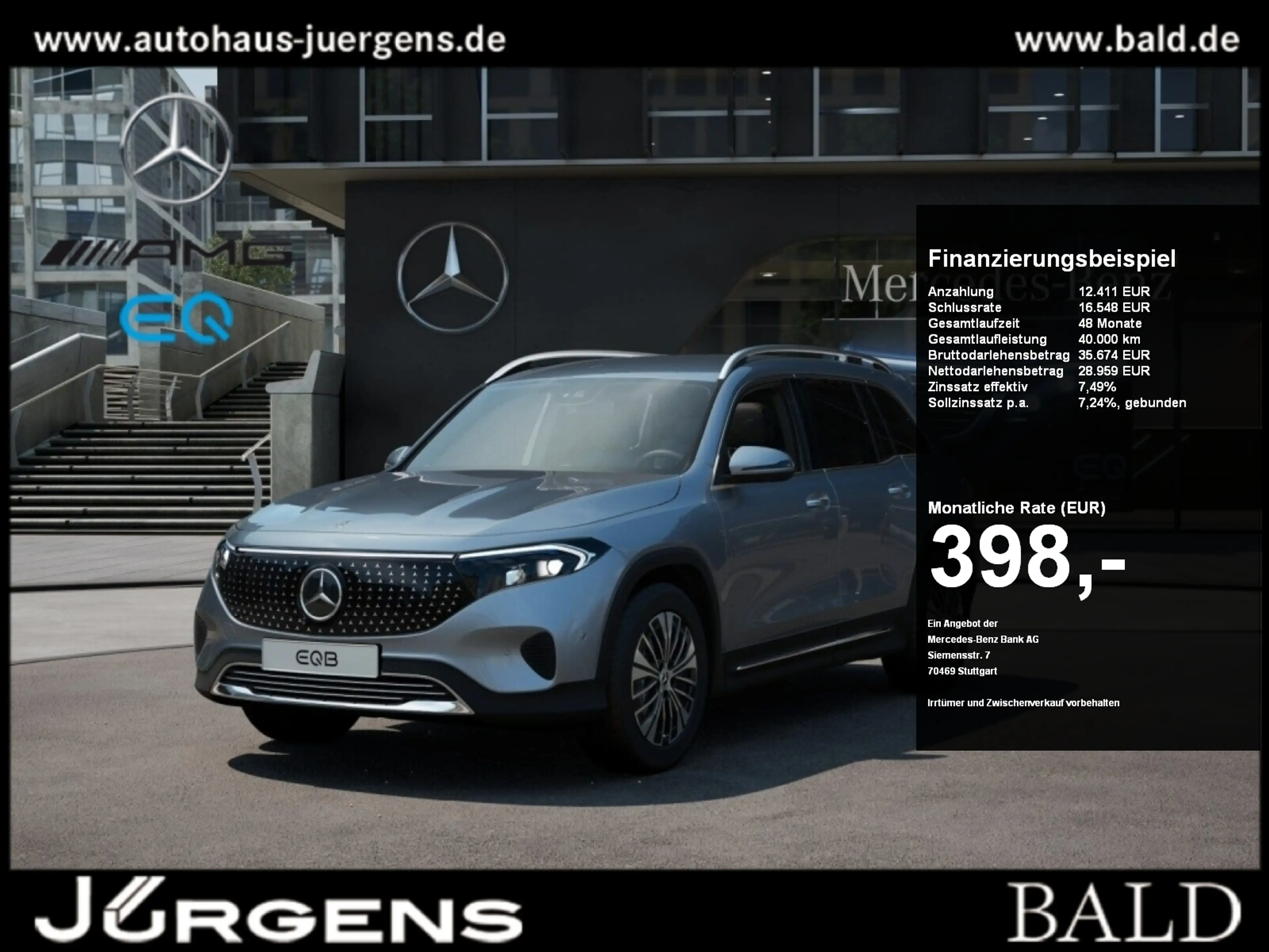 Mercedes-Benz EQB 250 + Burm+Distr+Ambiente+ILS+AHK+360+Cam+LED