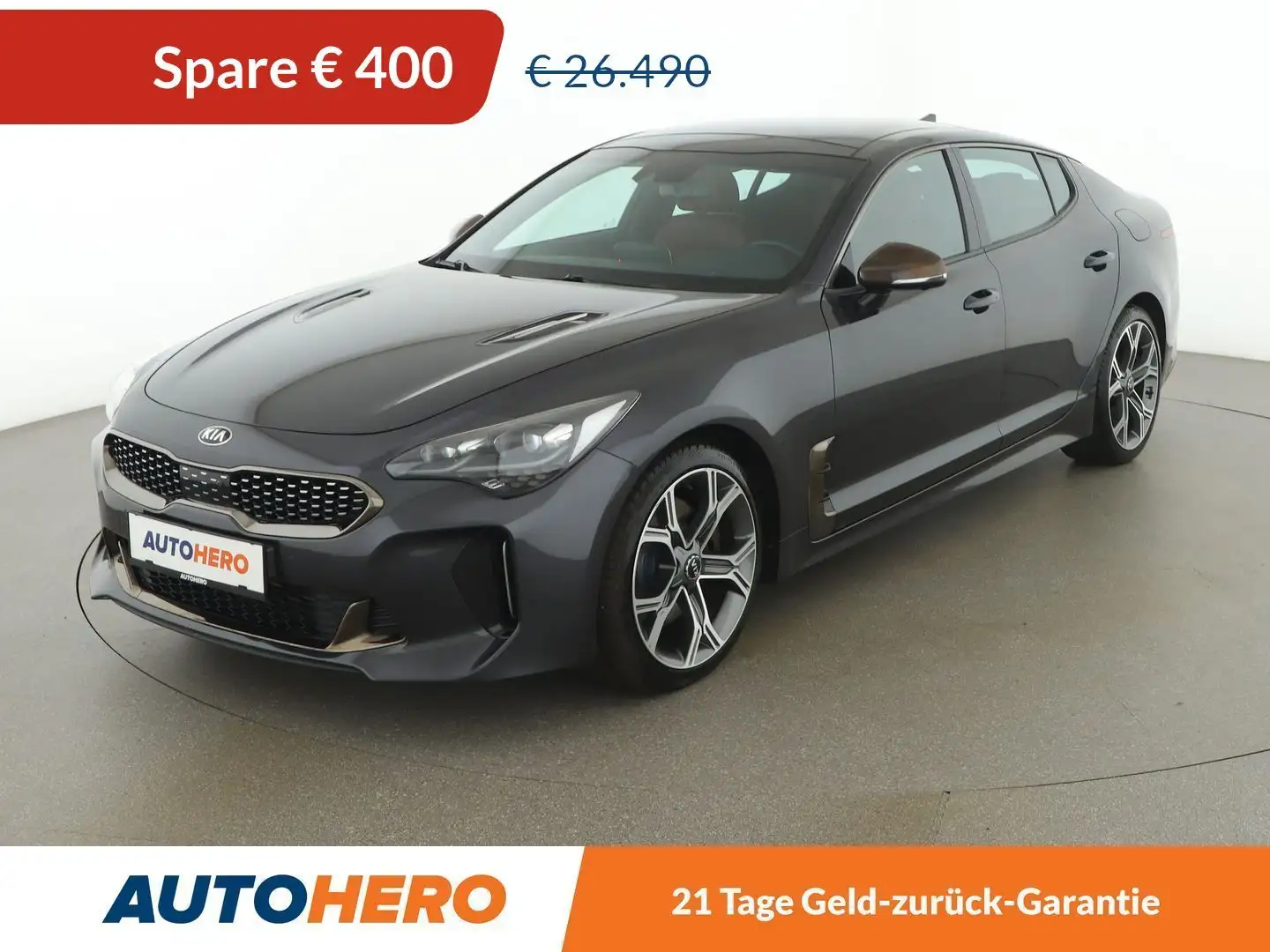 Kia Stinger 2.0 TGDI GT-Line 2WD Aut. *PANO*HUD*LED*ACC*NAVI* Grau - 1