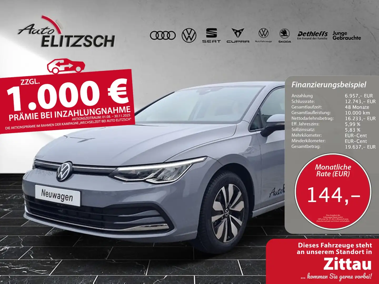 Volkswagen Golf VIII TSI Move LED Navi AID RFK SH LM Grau - 1