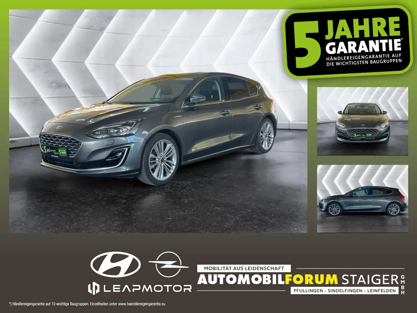 Ford Focus 1.5 EcoBoost Vignale Matrix 2xKlima AUT LM Gris - 1