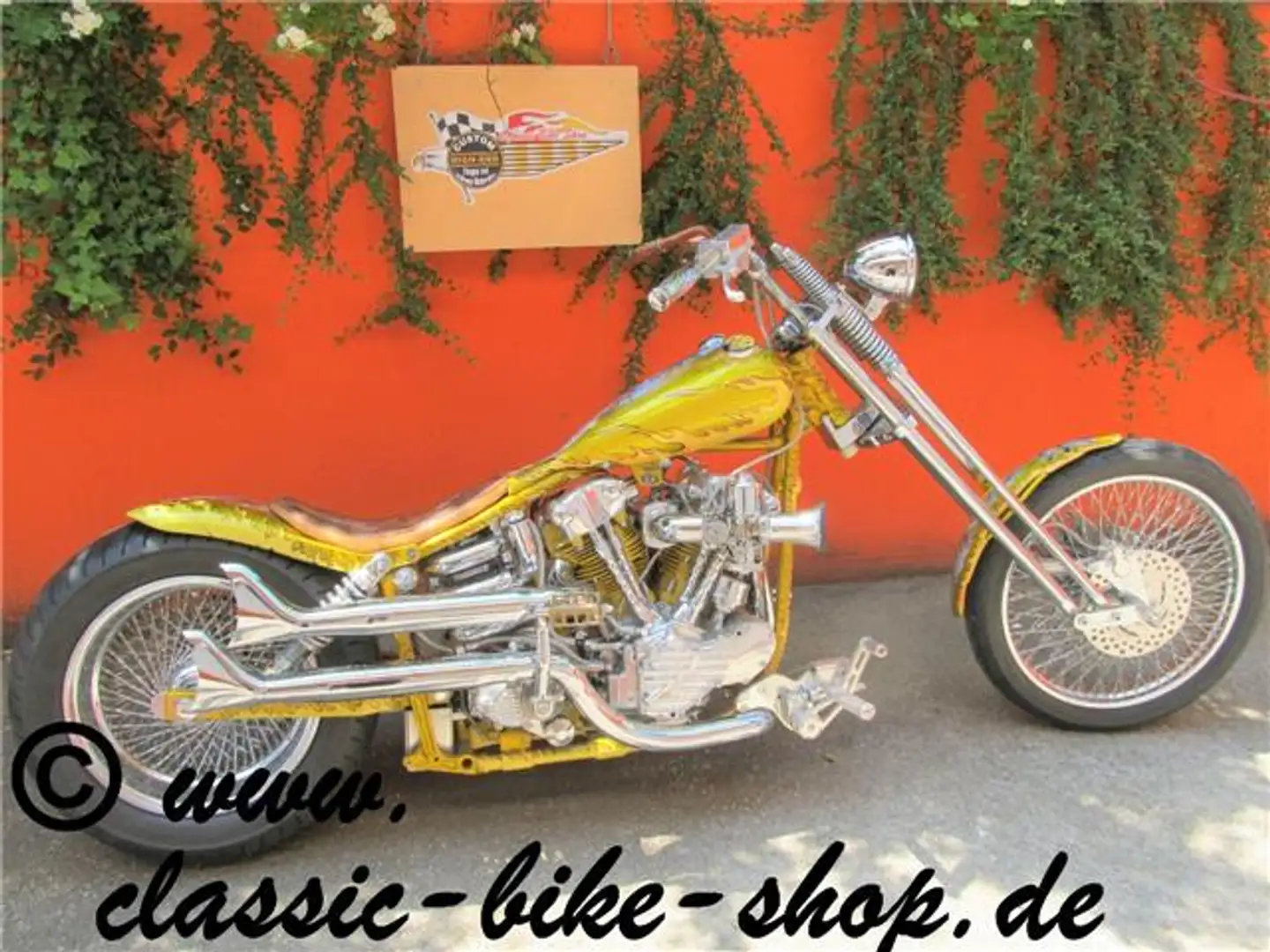 Harley-Davidson Knucklehead HIGH END SHOWBIKE Zlatá - 1