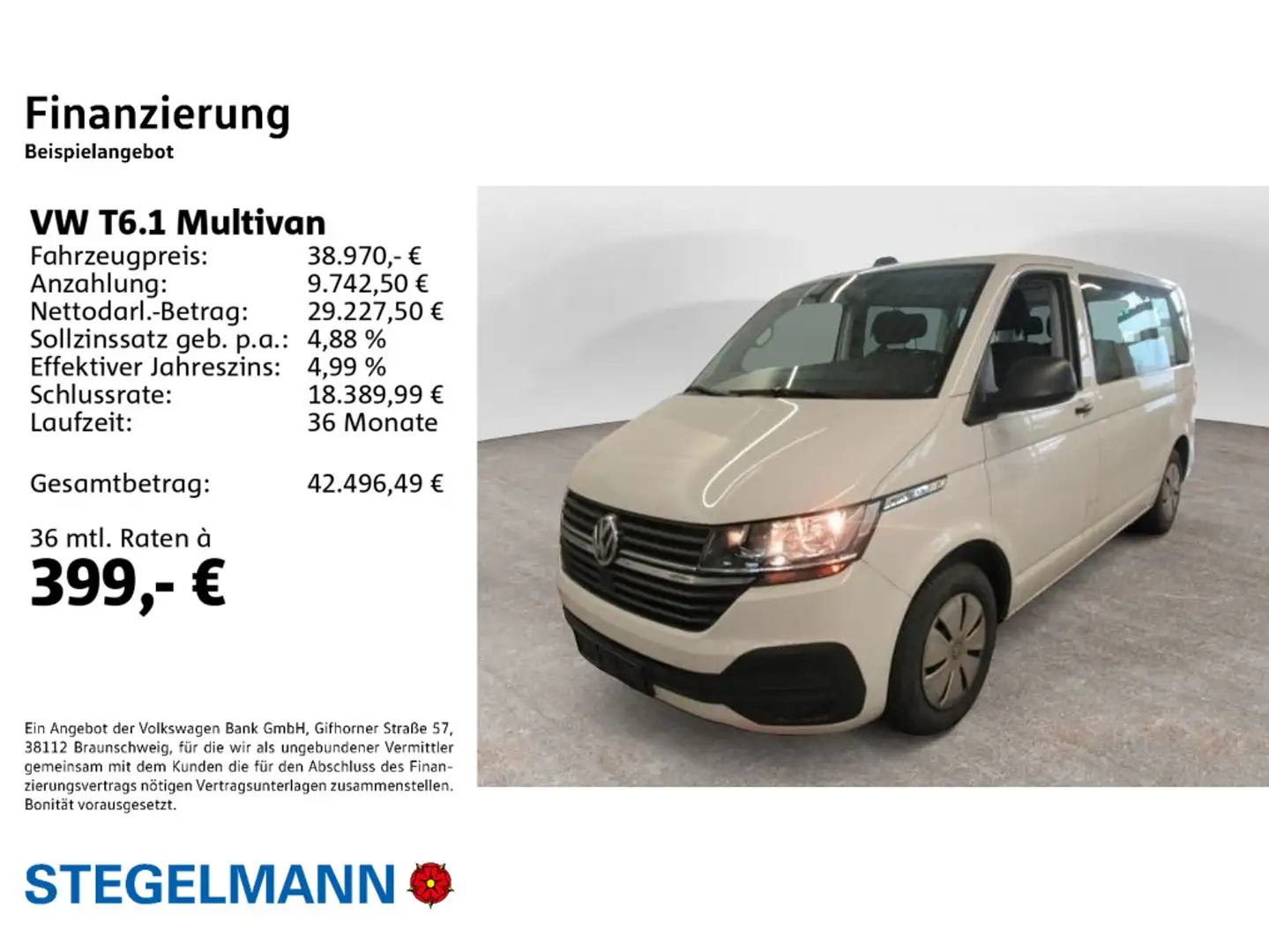 Volkswagen T6.1 Multivan 2.0 TDI *AHK*App-Connect*Klima*7 S Weiß - 2