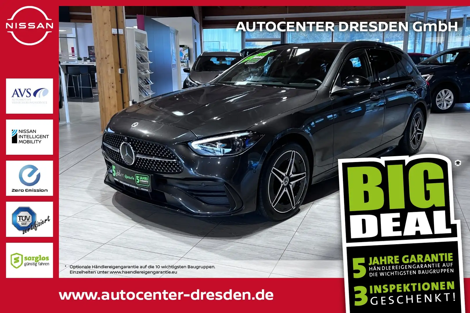 Mercedes-Benz C 300 e T-Modell AMG Line AMG+LED+AHK+ACC+Navi+SHZ Grau - 1