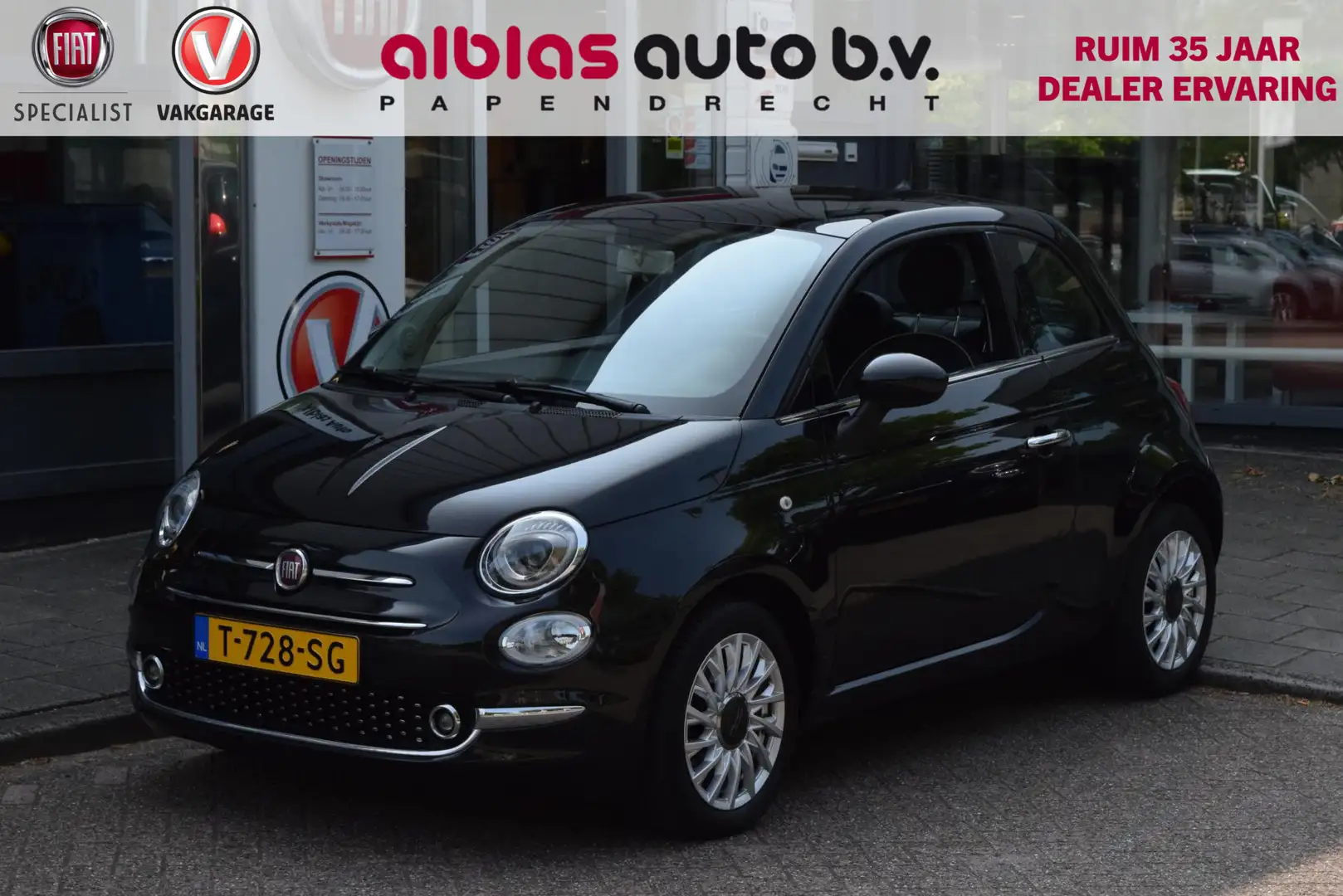 Fiat 500 1.2 Lounge|Pano|Cruise|PDC|Bluetooth Noir - 1