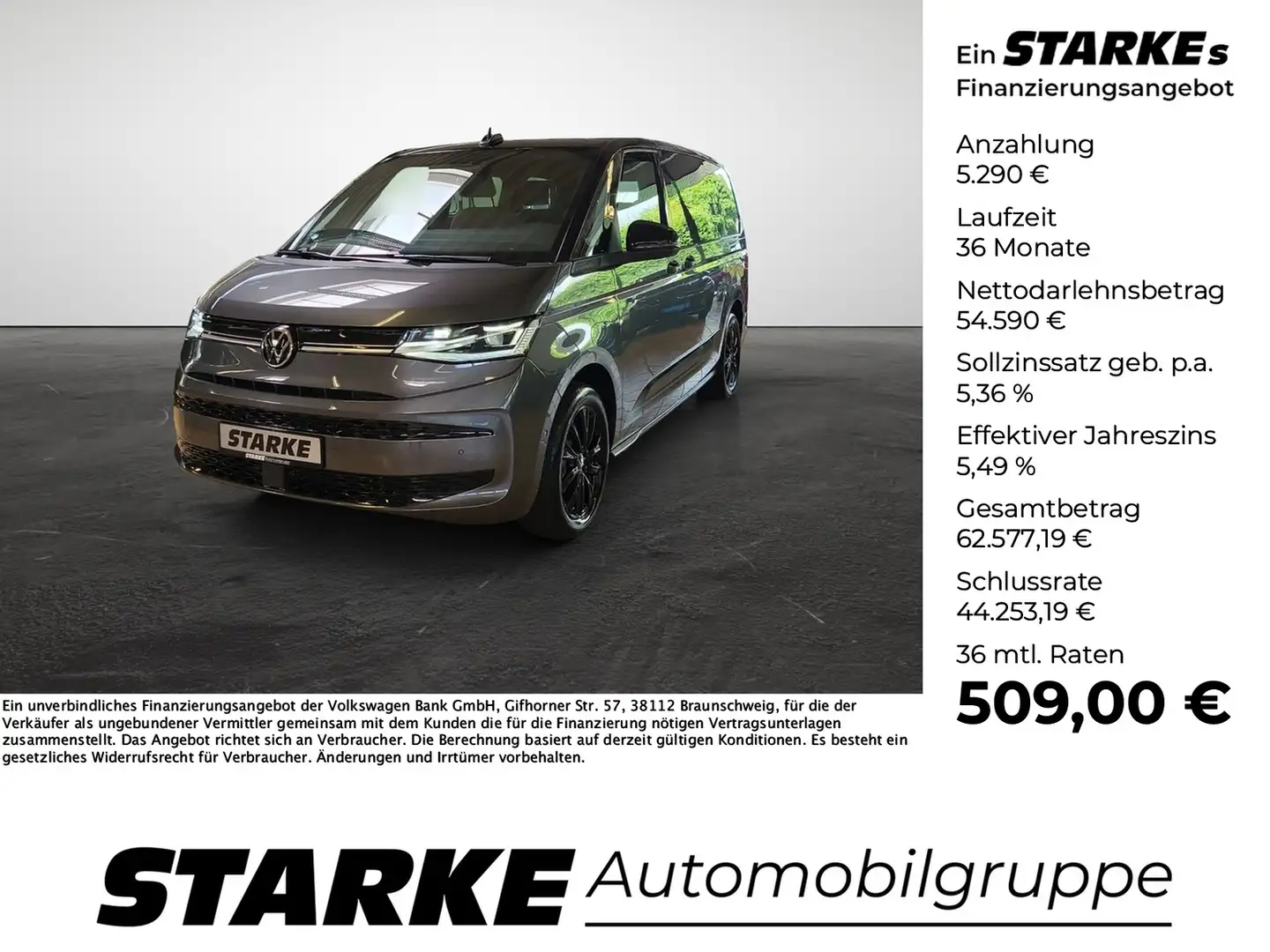 Volkswagen T7 Multivan 2.0 TDI DSG Edition lang Grau - 1