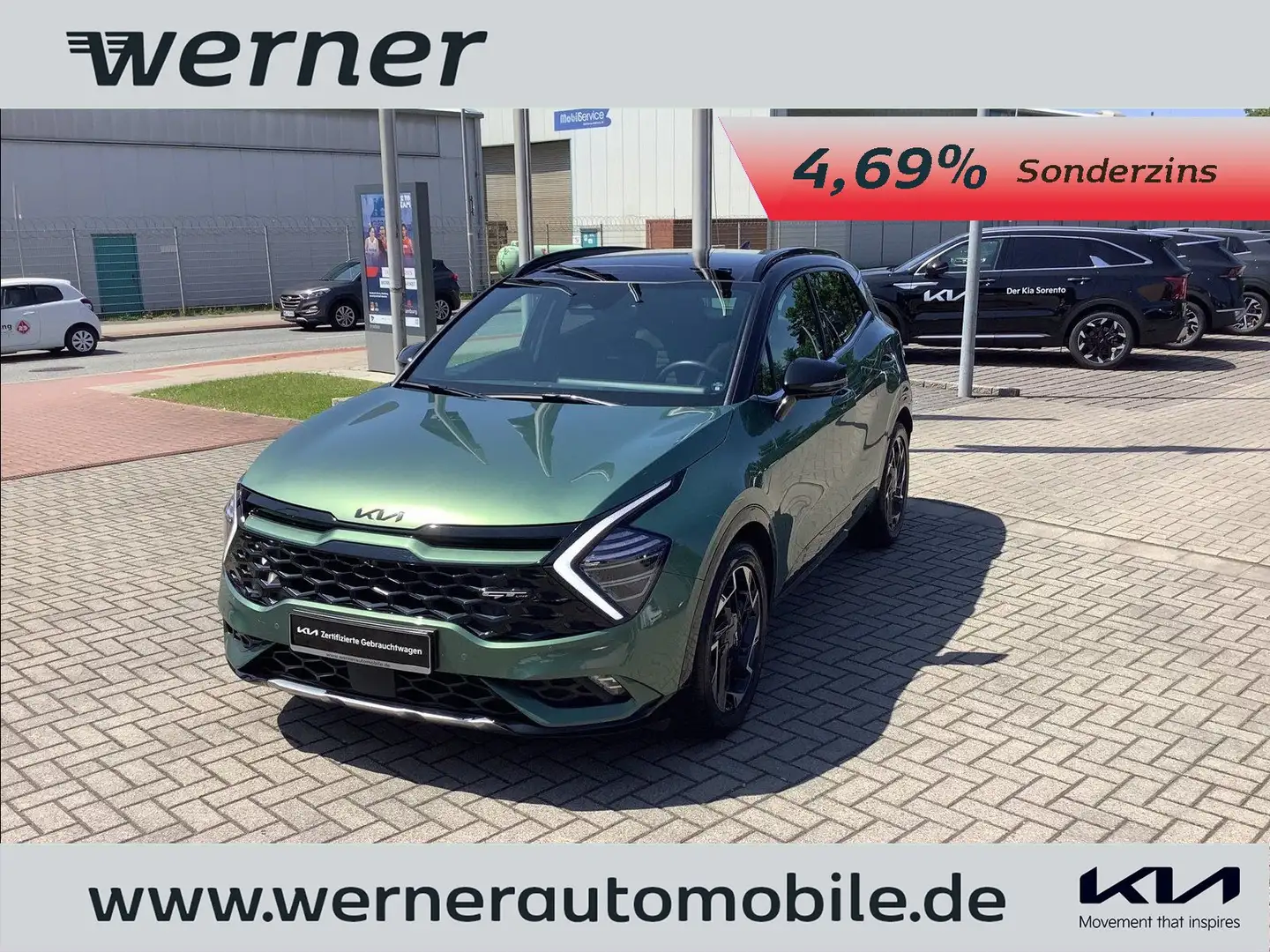Kia Sportage 1.6 T-GDI Mild-Hybrid GT-Line (EURO 6d) Vert - 1