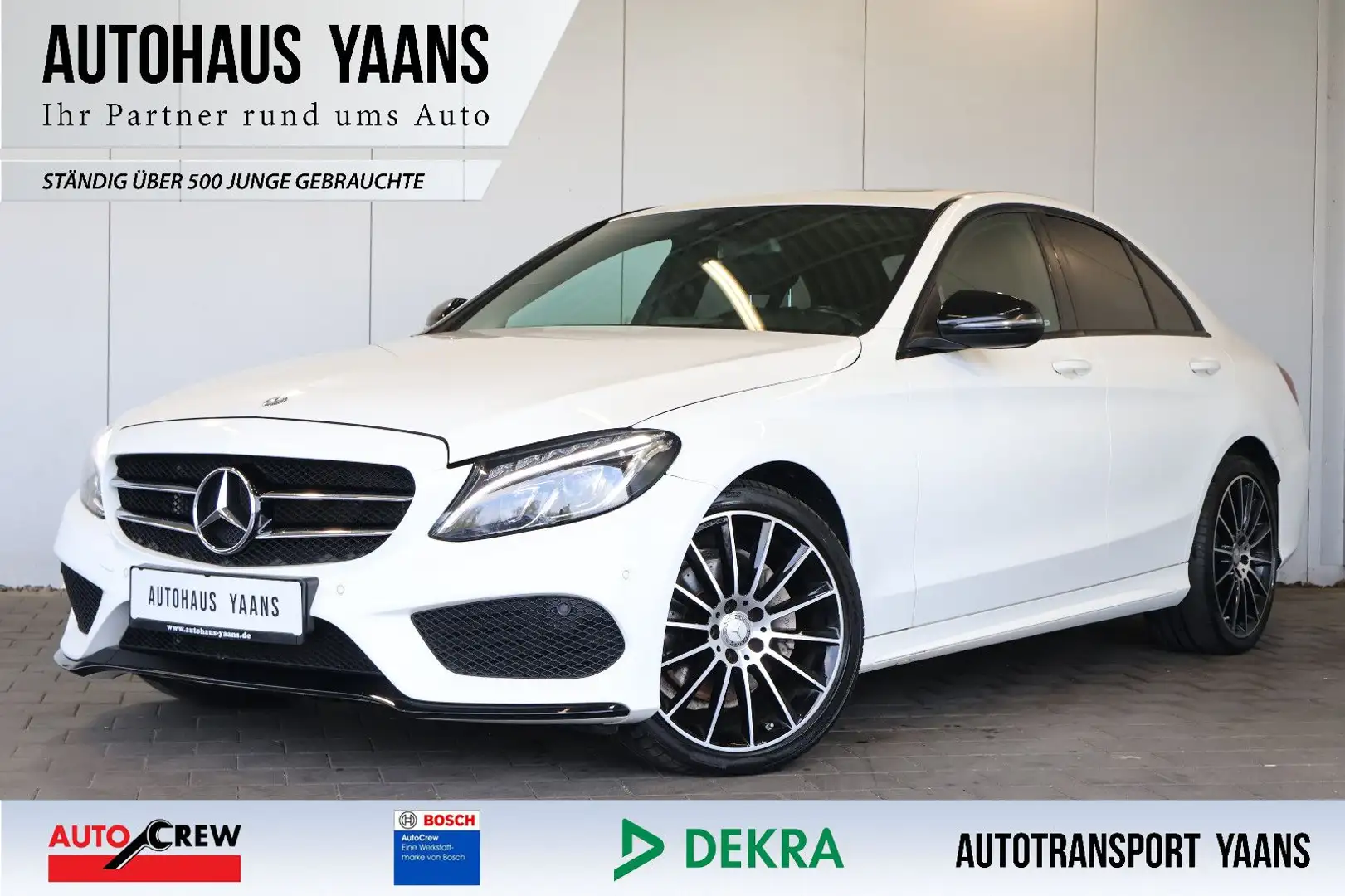 Mercedes-Benz C 220 d 4Matic AMG NIGHT+BURM.+KAM+LED+GSD+19" Blanc - 1