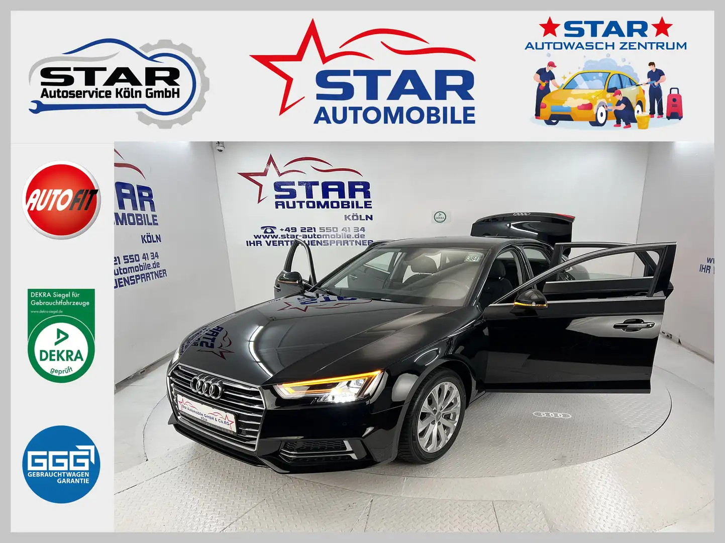 Audi A4 A4*S Tronic*2,0 TFSI-140 kW*Mild Hybrid*LED*NAVI* Noir - 1