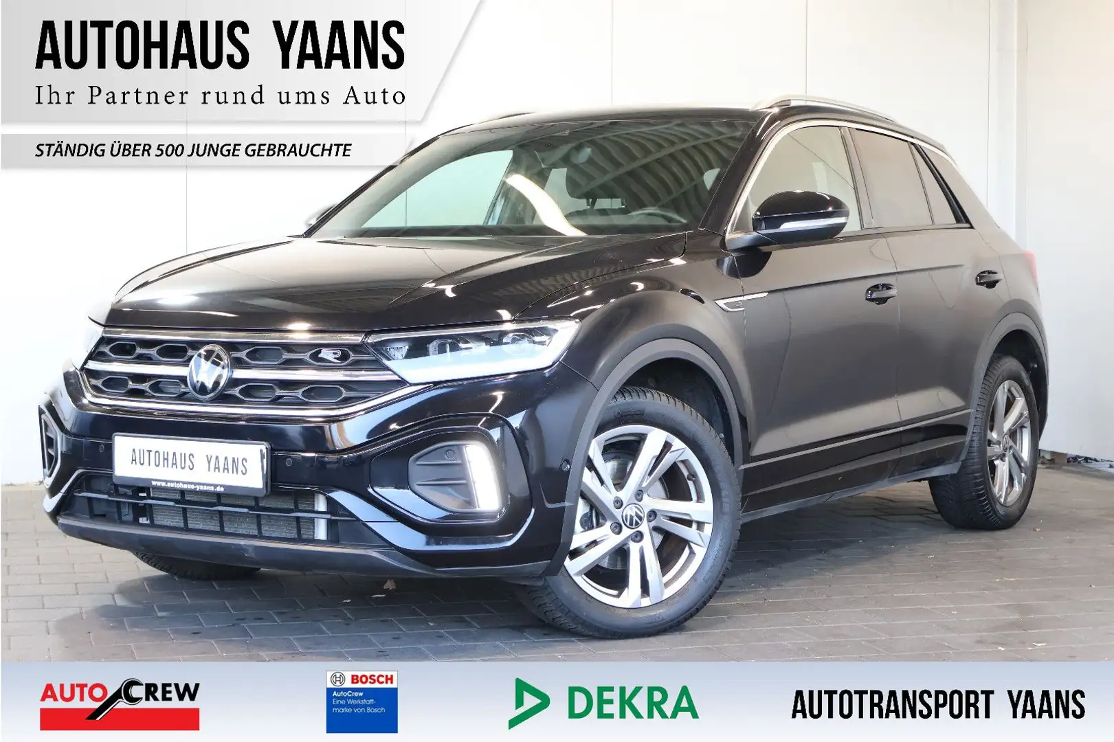 Volkswagen T-Roc 1.5 TSI R-Line AID+ACC+KAM+LED+AHK Schwarz - 1