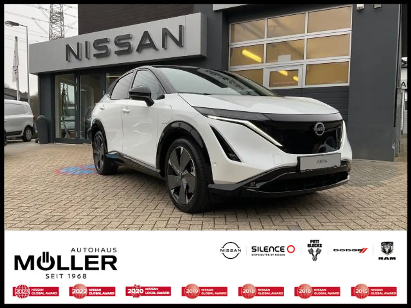 Nissan Ariya 87 kW/h e-4orce Evolve+ Pack 20" Navi AVM Weiß - 1