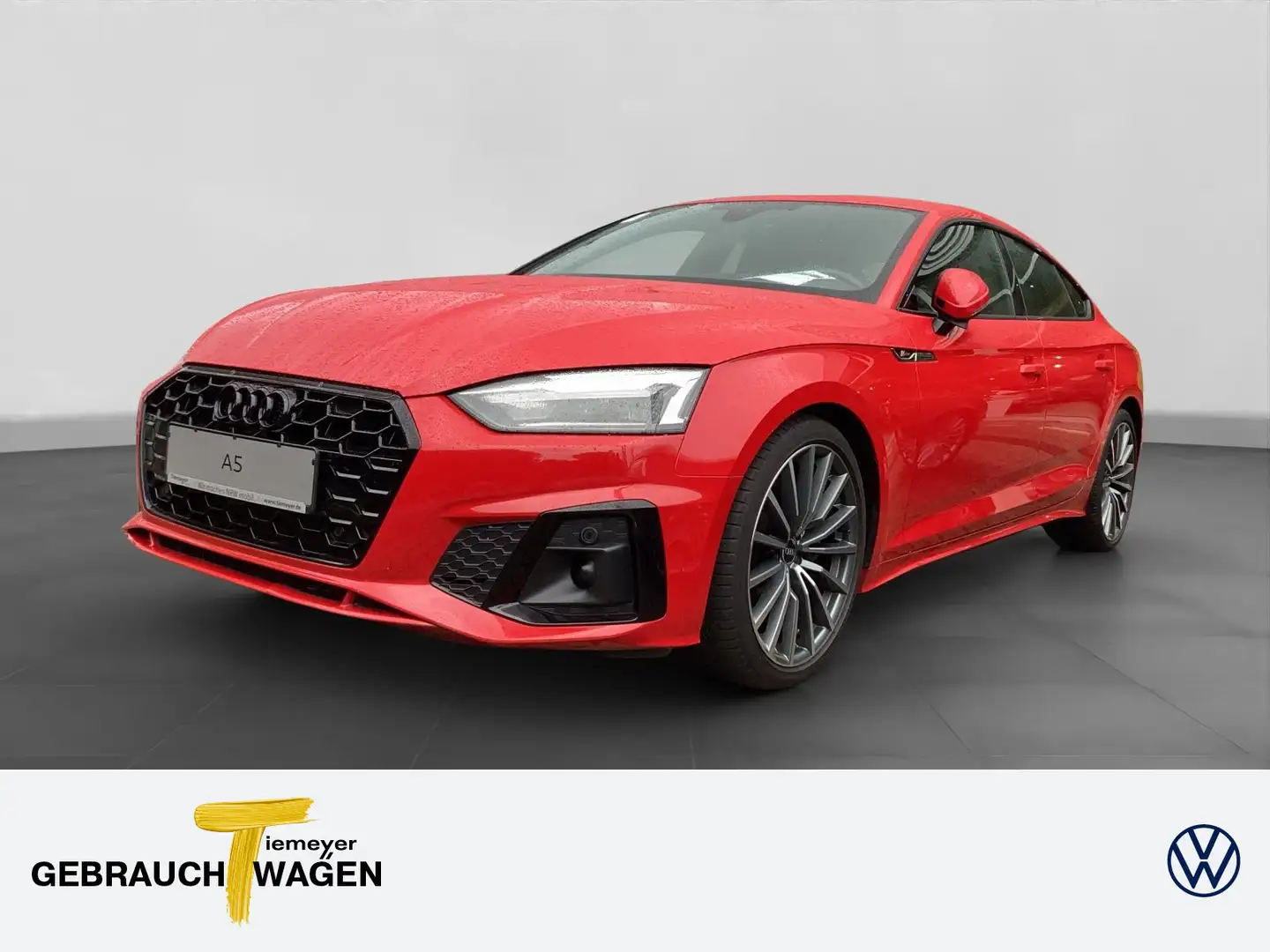 Audi A5 40 TFSI S LINE LEDER AHK LM Rot - 1